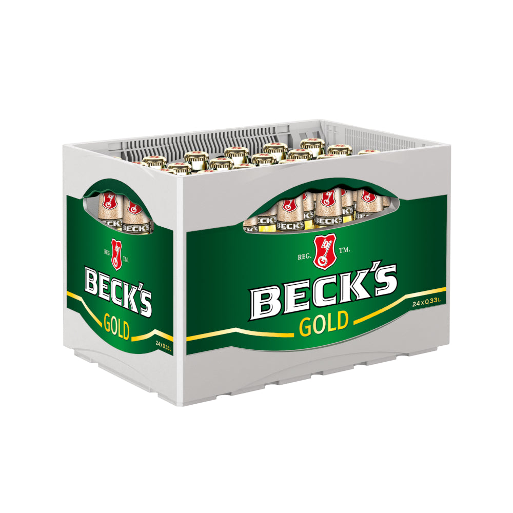BECK'S Gold 24 x 0,33L (Glas) MEHRWEG Kiste zzgl. 3,42 € Pfand