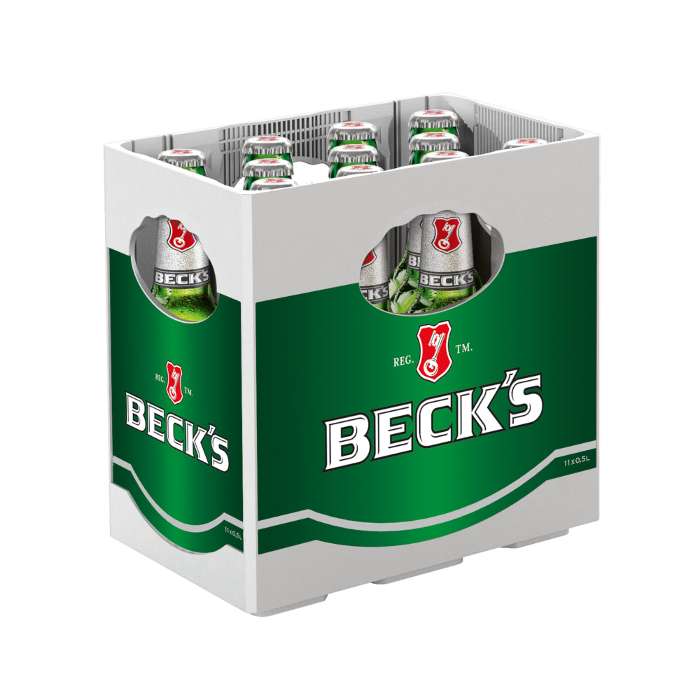 BECK'S Pils 11 x 0,5L (Glas) MEHRWEG Kiste zzgl. 2,38 € Pfand
