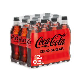 Coca-Cola Zero Sugar 12 x 0,5L (PET) EINWEG Tray zzgl. 3,00 € Pfand