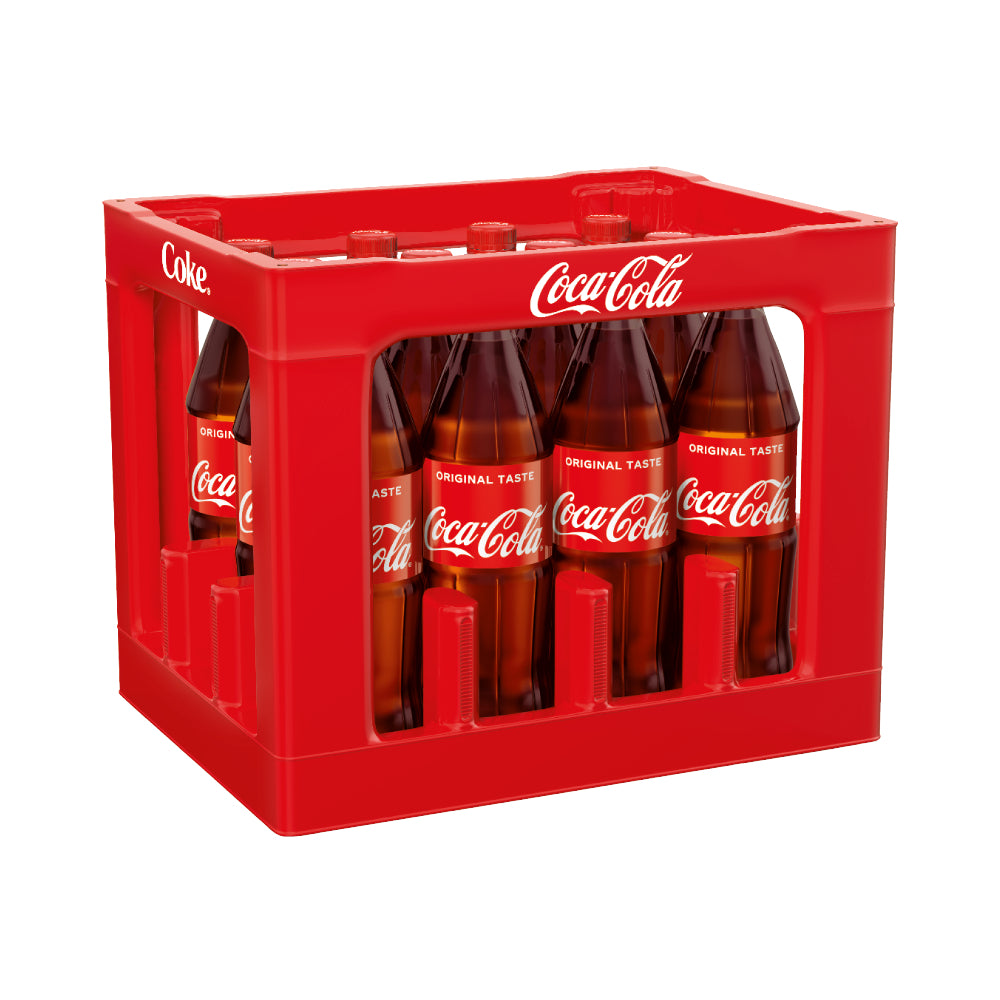 Coca-Cola Classic 12 x 1L (PET) MEHRWEG Kiste zzgl. 3,30 € Pfand