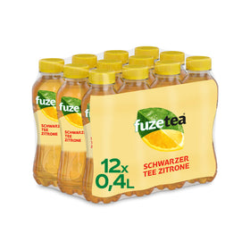 Fuze Tea Schwarzer Tee Zitrone 12 x 0,4L (PET) EINWEG Tray zzgl. 3,00 € Pfand