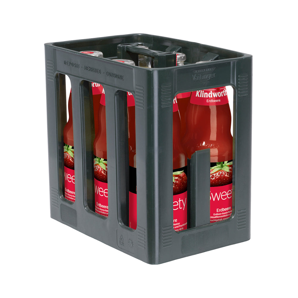 Klindworth SWEETY Erdbeernektar 6 x 1L (Glas) MEHRWEG Kiste zzgl. 2,40 € Pfand