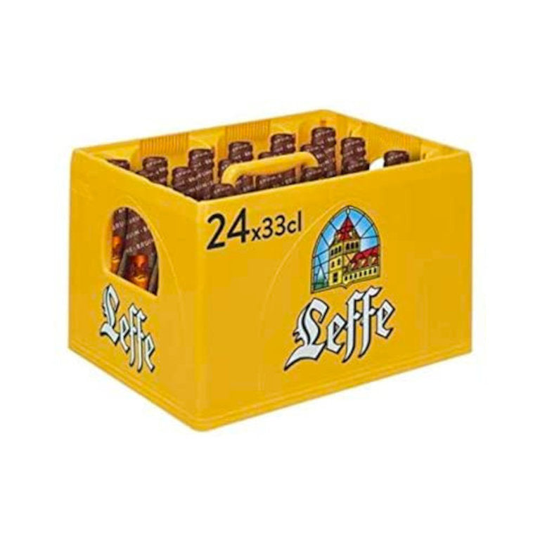 Leffe Brune 24 x 0,33L (Glas) Belgisches Bier Lieferservice Hamburg ...