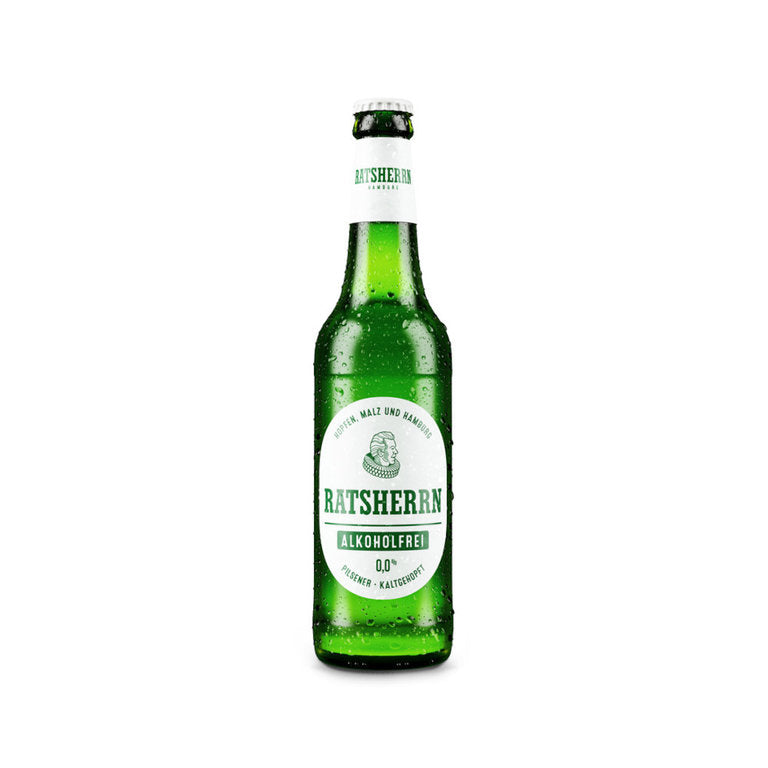 Ratsherrn Pilsener 0,0% Alkoholfrei 24 x 0,33L (Glas) MEHRWEG Kiste zzgl. 3,42 € Pfand