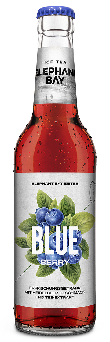 Elephant Bay Ice Tea Blueberry 20 x 0,33L (Glas) MEHRWEG Kiste zzgl. 3,10 € Pfand