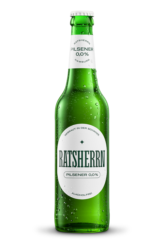 Ratsherrn Pilsener 0,0% Alkoholfrei 20 x 0,33L (Glas) MEHRWEG Kiste zzgl. 3,42 € Pfand