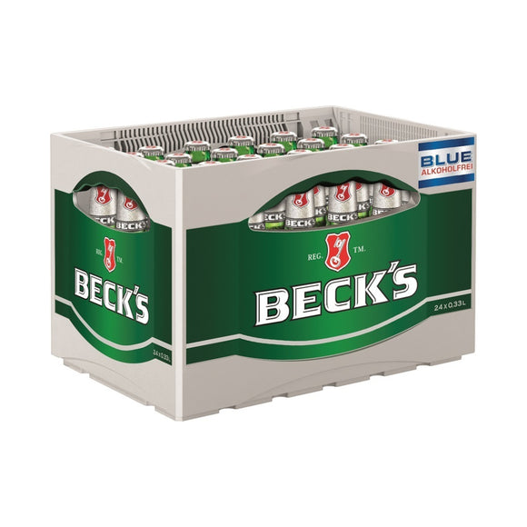 BECK'S Blue Alkoholfrei 24 x 0,33L (Glas) MEHRWEG Kiste zzgl. 3,42 € Pfand