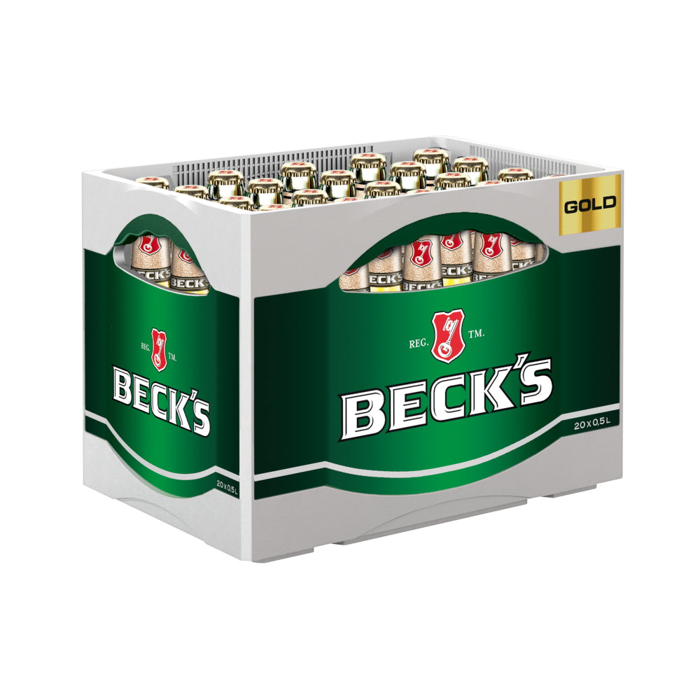 BECK'S Gold 20 x 0,5L (Glas) MEHRWEG Kiste zzgl. 3,10 € Pfand