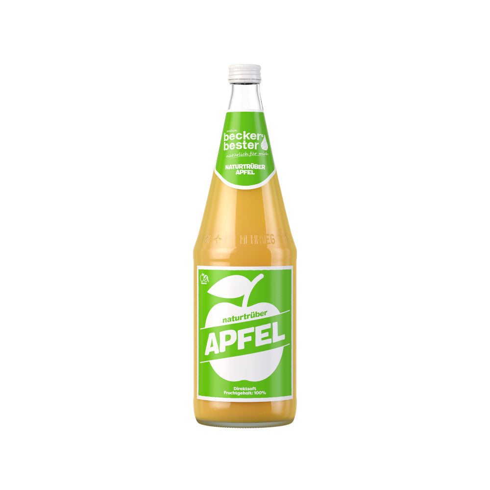 Beckers Bester Naturtrüber Apfelsaft 6 x 1L (Glas) MEHRWEG Kiste zzgl. 2,40 € Pfand