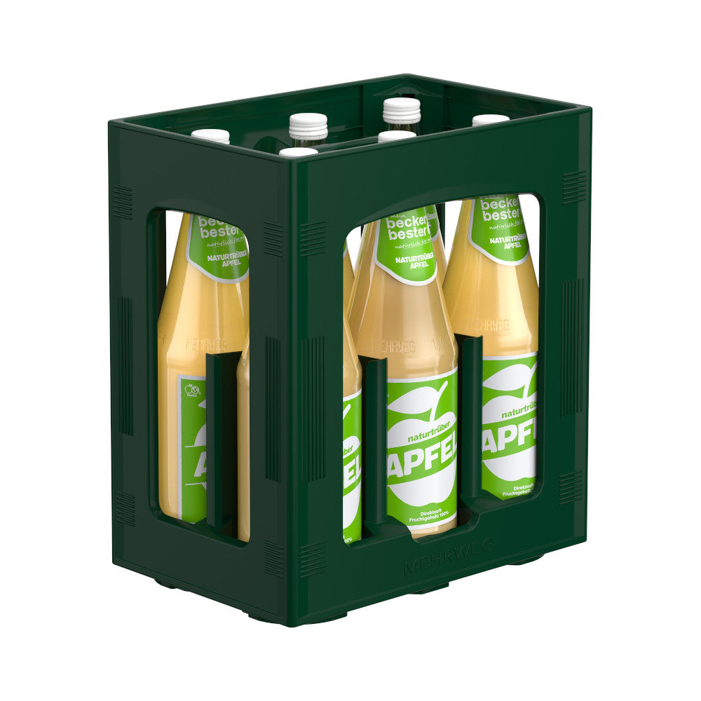 Beckers Bester Naturtrüber Apfelsaft 6 x 1L (Glas) MEHRWEG Kiste zzgl. 2,40 € Pfand