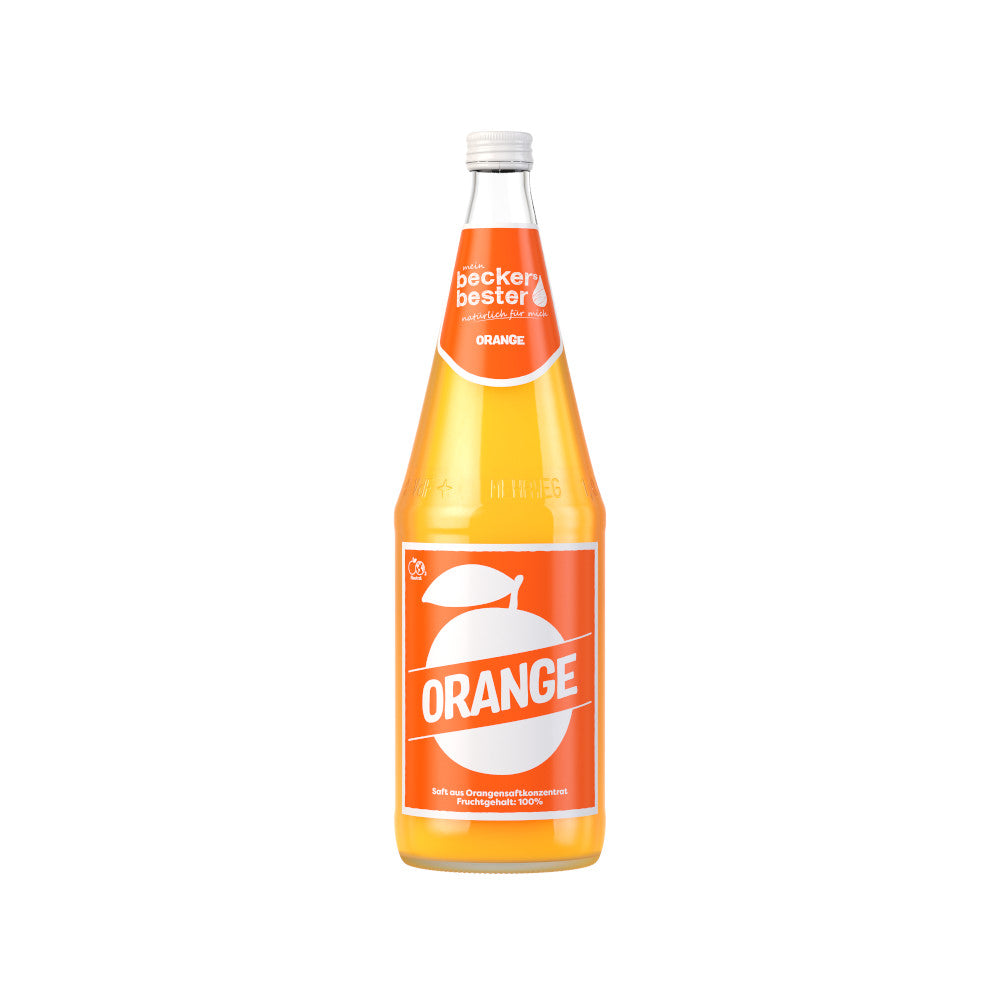 Beckers Bester Orangensaft 6 x 1L (Glas) MEHRWEG Kiste zzgl. 2,40 € Pfand - 0