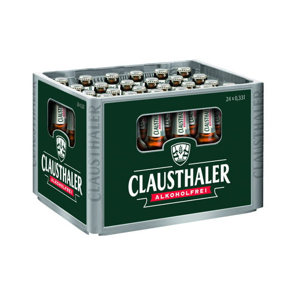 Clausthaler Classic Alkoholfrei 24 x 0,33L (Glas) MEHRWEG Kiste zzgl. 3,42 € Pfand