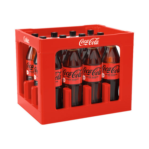 Coca-Cola Zero Sugar 12 x 1L (PET) MEHRWEG Kiste zzgl. 3,30 € Pfand