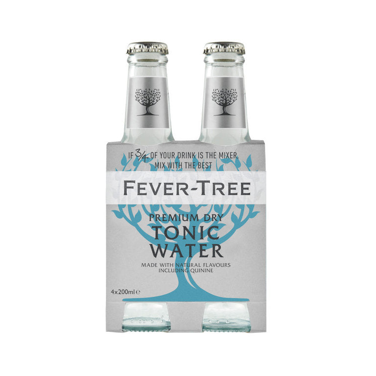 Fever-Tree Premium Dry Tonic Water 24 x 0,2L (Glas) MEHRWEG Kiste zzgl. 5,10 Pfand