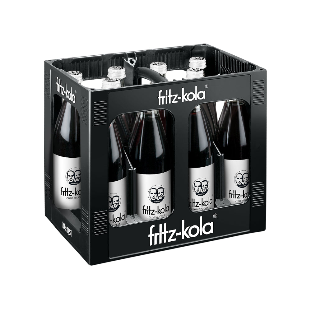 Fritz-Kola Ohne Zucker 10 x 0,5L (Glas) MEHRWEG Kiste zzgl. 3,00 € Pfand