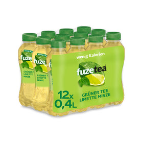 Fuze Tea Limette Minze 12 x 0,4L (PET) EINWEG Tray zzgl. 3,00 € Pfand