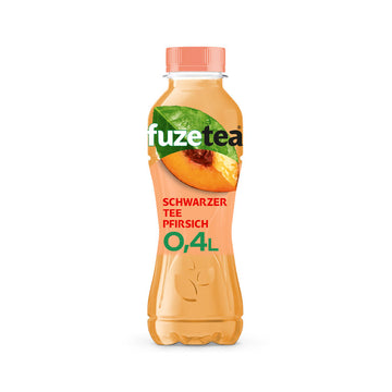 Fuze Tea Schwarzer Tee Pfirsich 12 x 0,4L (PET) EINWEG Tray zzgl. 3,00 € Pfand - 0