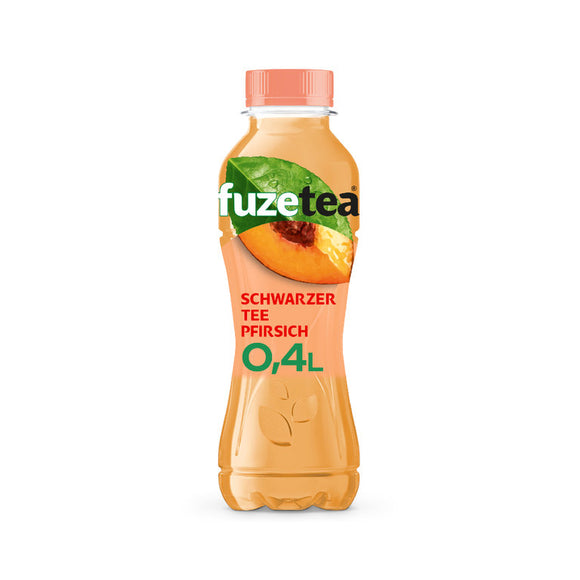 Fuze Tea Schwarzer Tee Pfirsich 12 x 0,4L (PET) EINWEG Tray zzgl. 3,00 € Pfand