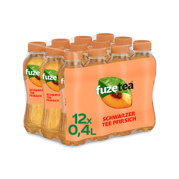 Fuze Tea Schwarzer Tee Pfirsich 12 x 0,4L (PET) EINWEG Tray zzgl. 3,00 € Pfand