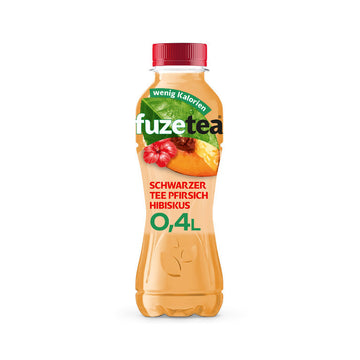Fuze Tea Schwarzer Tee Pfirsich Hibiskus 12 x 0,4L (PET) EINWEG Tray zzgl. 3,00 € Pfand - 0