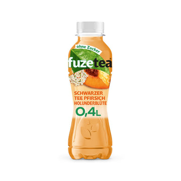 Fuze Tea Schwarzer Tee Pfirsich Holunderblüte 12 x 0,4L (PET) EINWEG Tray zzgl. 3,00 € Pfand - 0