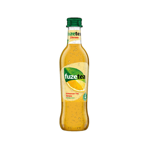 Fuze Tea Schwarzer Tee Zitrone 24 x 0,3L (Glas) MEHRWEG Kiste zzgl. 5,10 € Pfand