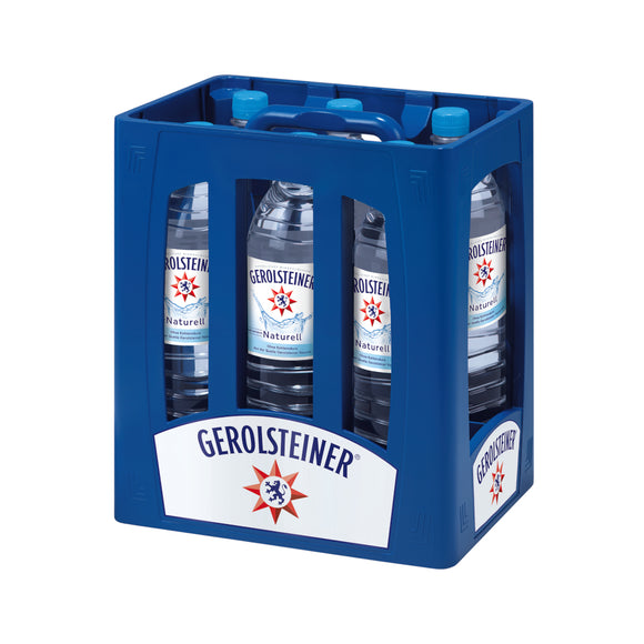 Gerolsteiner Naturell 6 x 1,5L (PET) MEHRWEG Kiste zzgl. 2,40 € Pfand