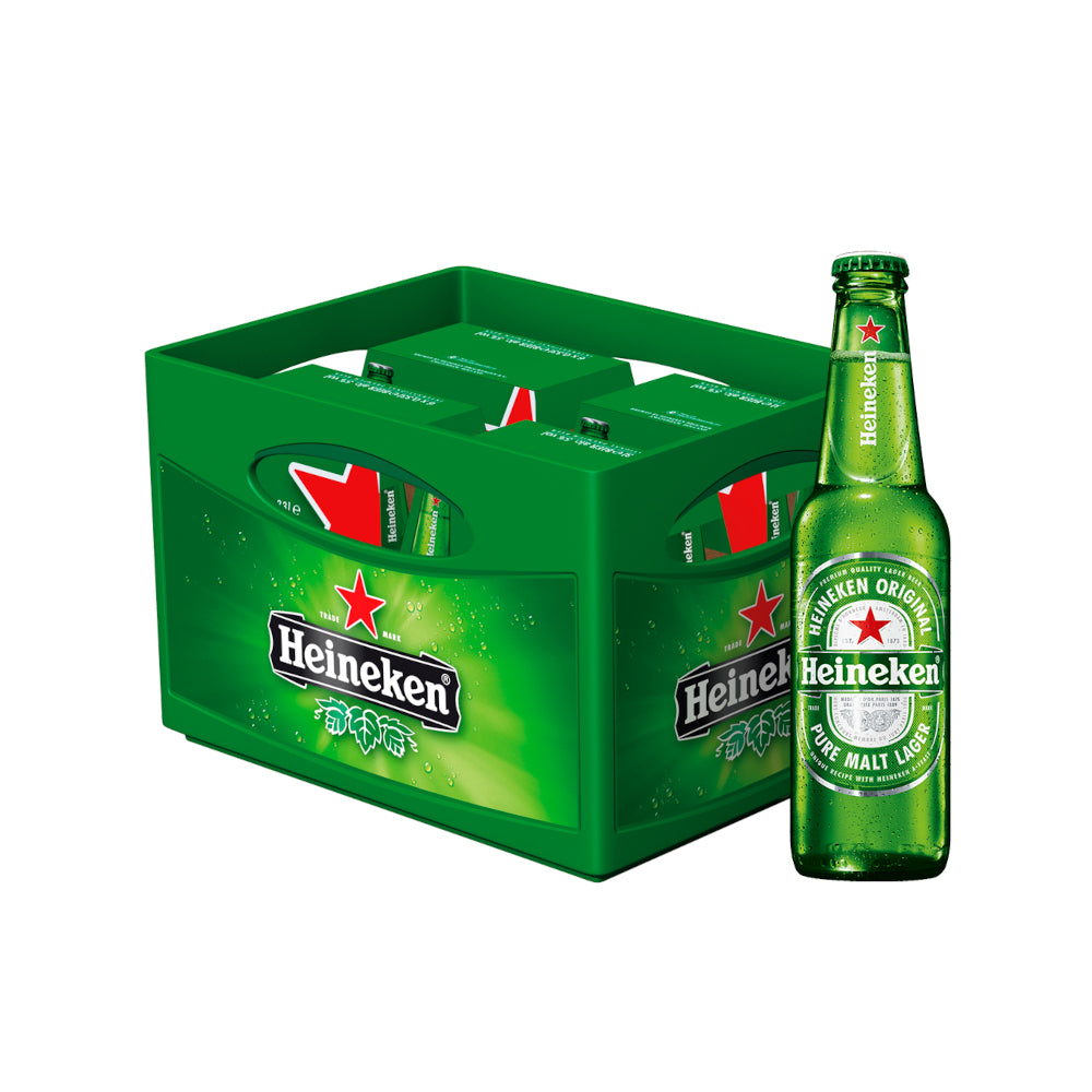 Heineken Beer 24 x 0,33L (Glas) MEHRWEG Kiste zzgl. 3,42 € Pfand-1