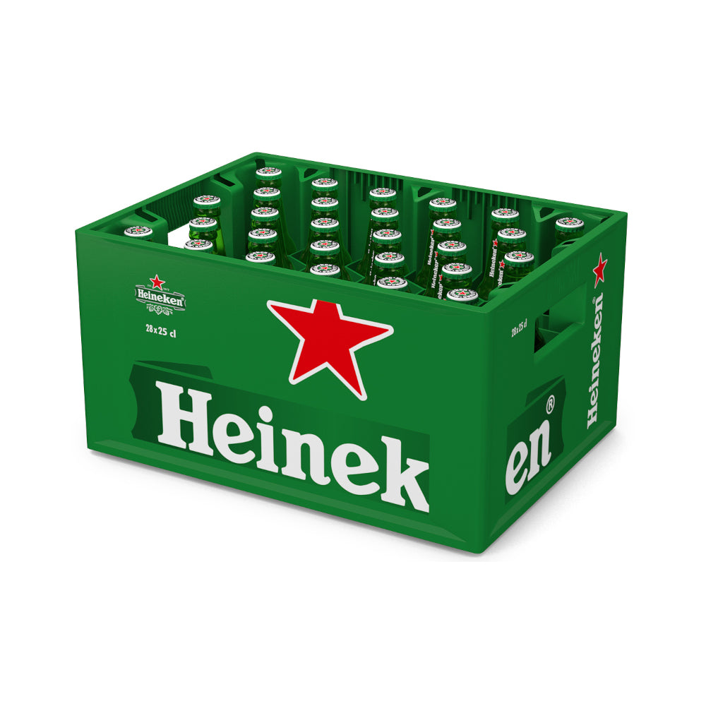 Heineken Beer 28 x 0,25L (Glas) MEHRWEG Kiste zzgl. 3,74 € Pfand