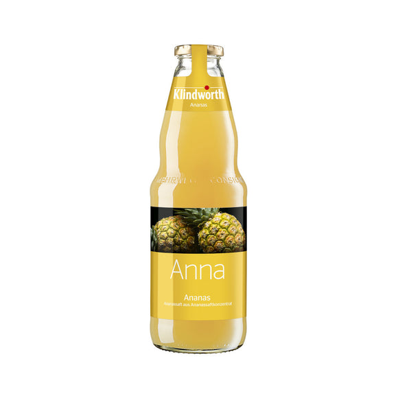 Klindworth ANNA Ananassaft 6 x 1L (Glas) MEHRWEG Kiste zzgl. 2,40 €  Pfand