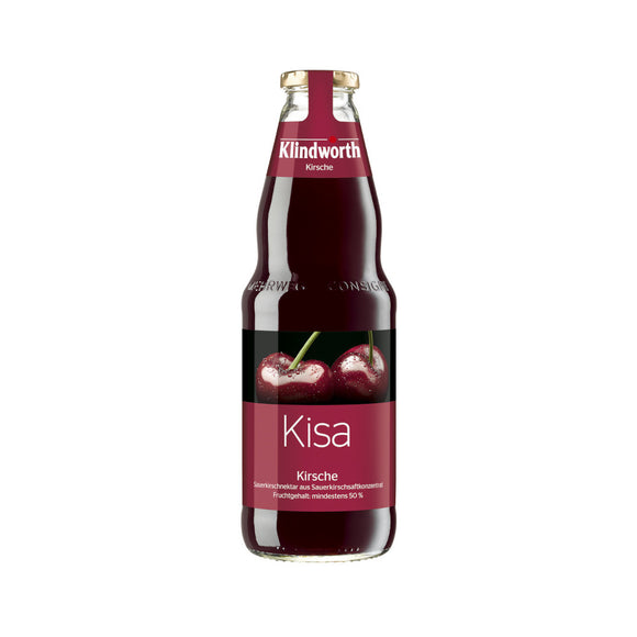 Klindworth KISA Sauerkirschnektar  6 x 1L (Glas) MEHRWEG Kiste zzgl. 2,40 € Pfand