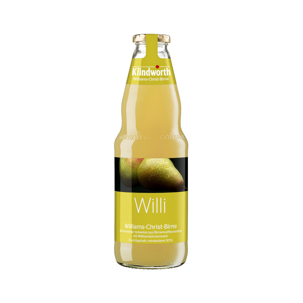 Klindworth WILLI Birnennektar 6 x 1L (Glas) MEHRWEG Kiste zzgl. 2,40 € Pfand