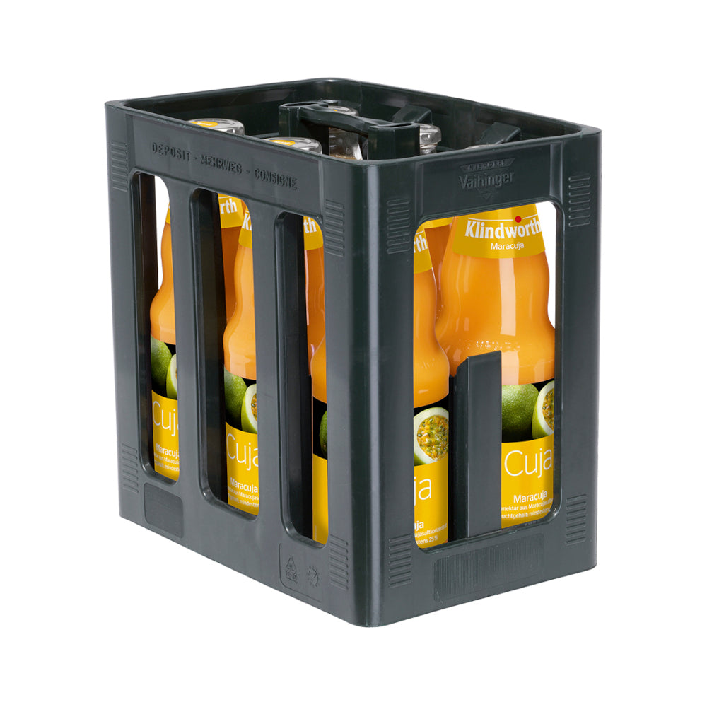 Klindworth CUJA Maracujanektar 6 x 1L (Glas) MEHRWEG Kiste zzgl. 2,40 € Pfand