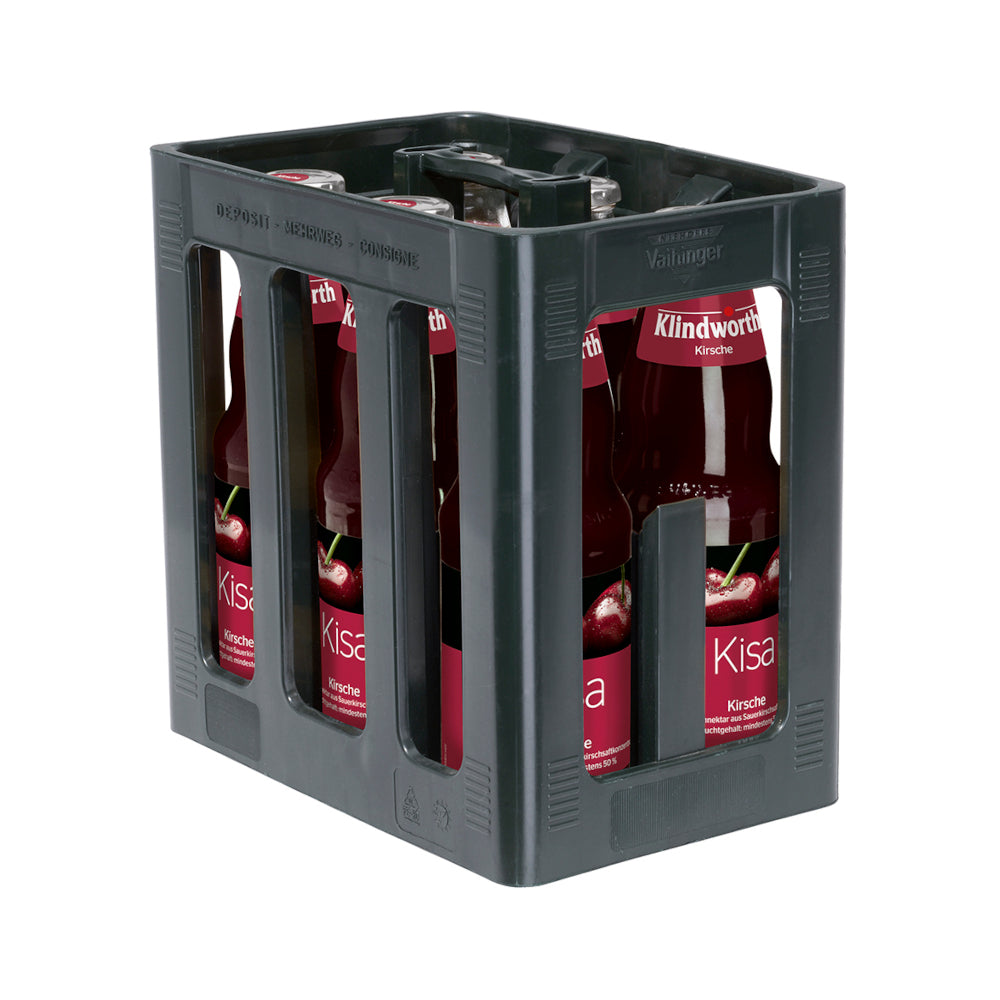 Klindworth KISA Sauerkirschnektar  6 x 1L (Glas) MEHRWEG Kiste zzgl. 2,40 € Pfand