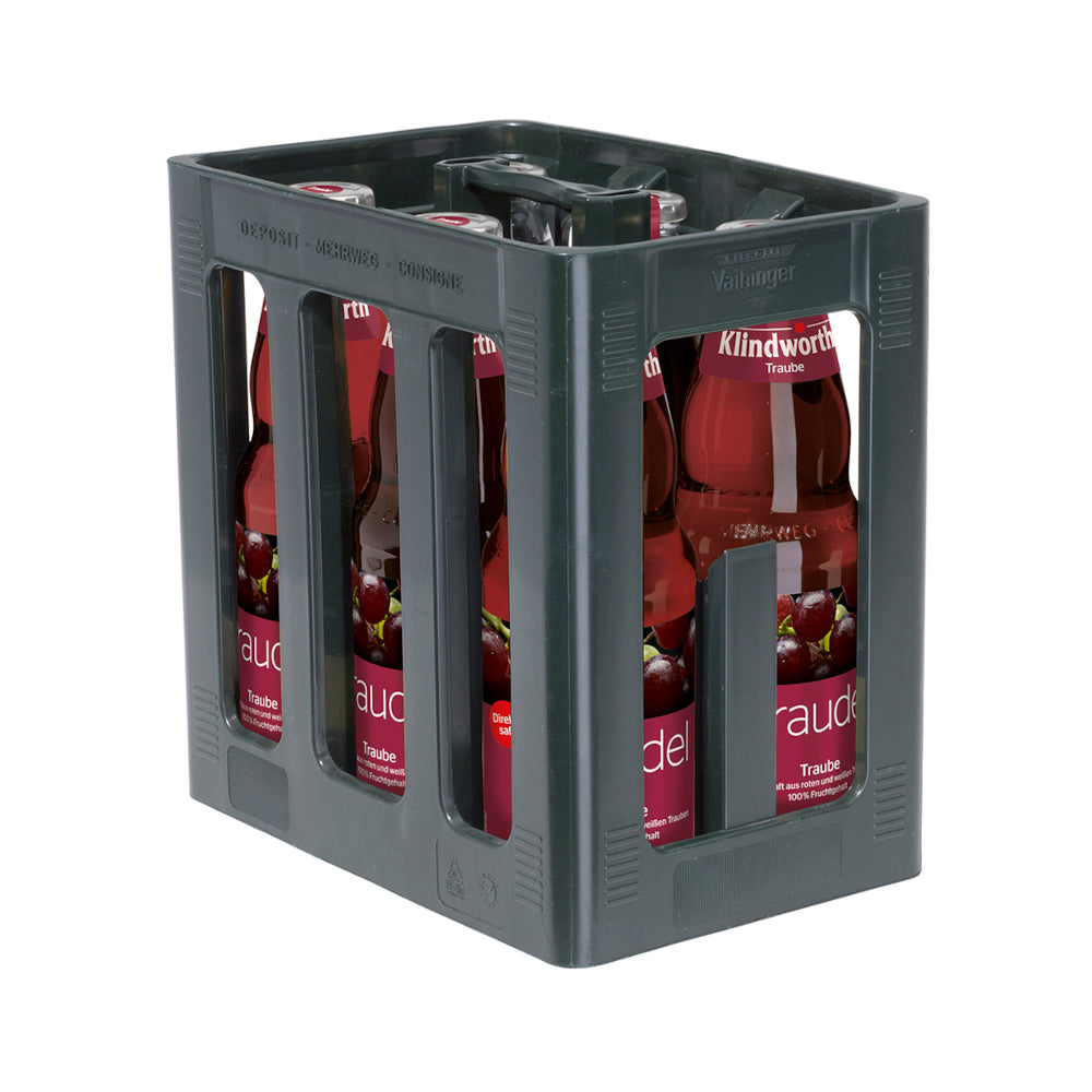 Klindworth TRAUDEL Traubensaft 6 x 1L (Glas) MEHRWEG Kiste zzgl. 2,40 € Pfand