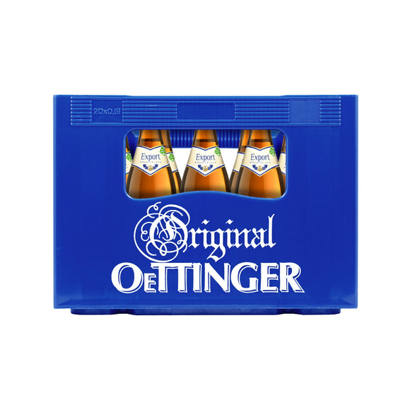 Oettinger Export 20 x 0,5L (Glas) MEHRWEG Kiste zzgl. 3,10 € Pfand