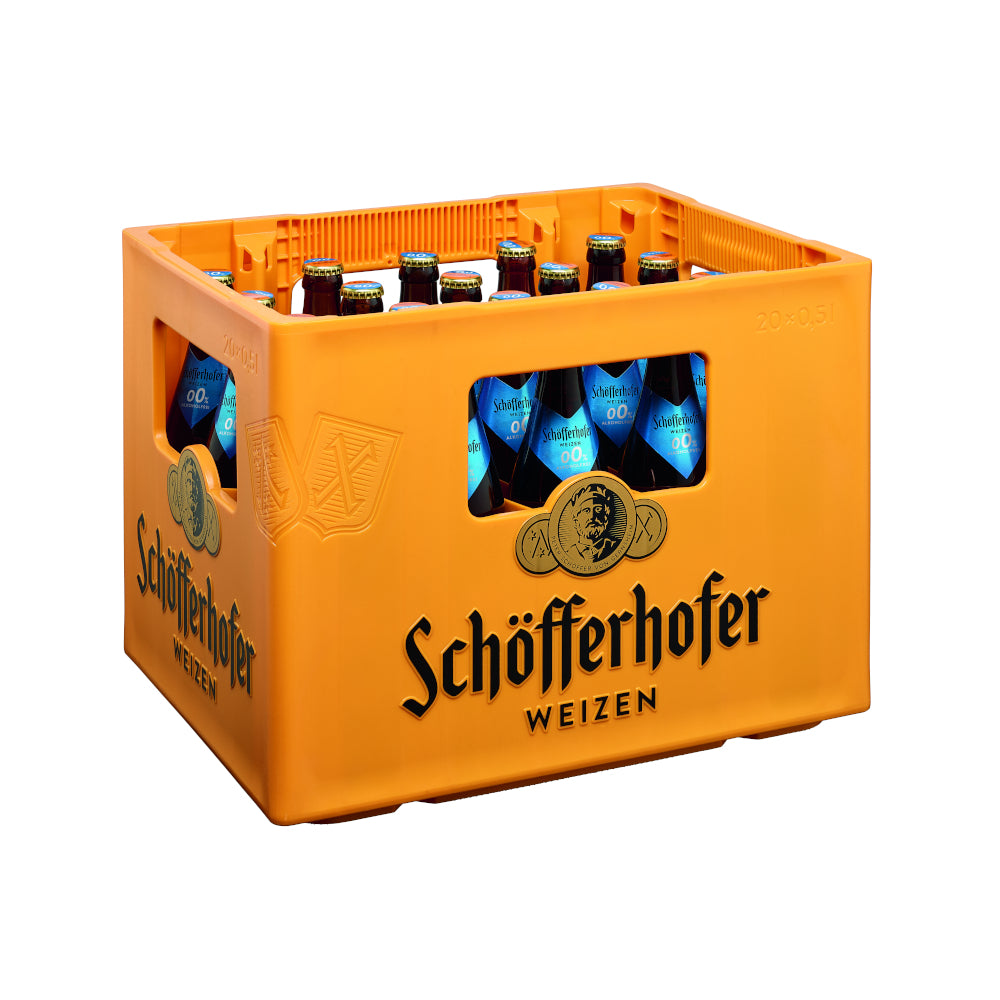 Schöfferhofer Alkoholfrei 0,0% 20 x 0,5L (Glas) MEHRWEG Kiste zzgl. 3,10 € Pfand-1