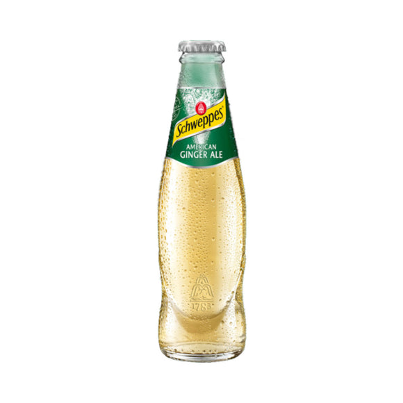 Schweppes American Ginger Ale 24 x 0,2L (Glas) MEHRWEG Kiste zzgl. 5,10 € Pfand